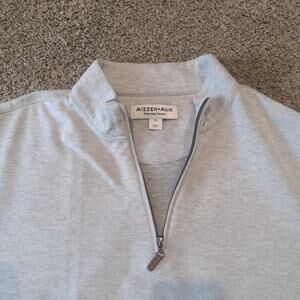 Mizzen + Main Pullover Mens Extra Large Gray Quarter Zip Performance Sweater XL